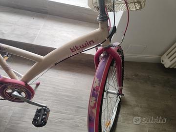 BICICLETTA BTWIN 24 ROSA E BEIGE