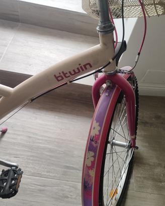 BICICLETTA BTWIN 24 ROSA E BEIGE