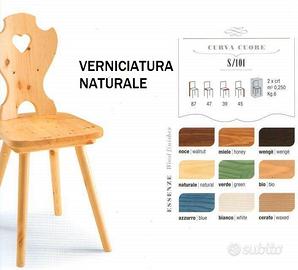 Sedia in pino in stile tirolese