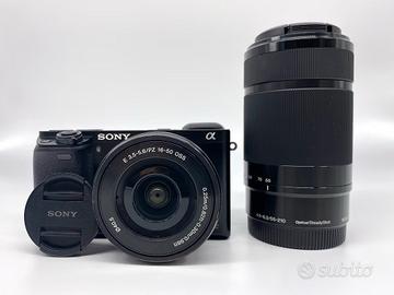 Sony Alpha 6000 body e completa di 2 obiettivi