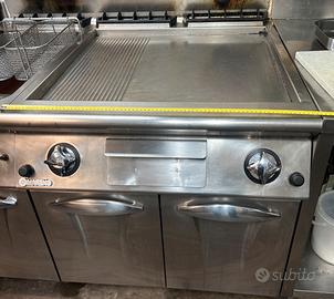 Fry top + friggitrice a gas