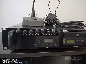 Ampli PA Proel ACDT180+mic. BM100+6 casse rcf