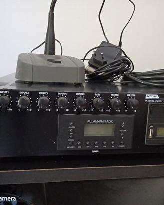 Ampli PA Proel ACDT180+mic. BM100+6 casse rcf