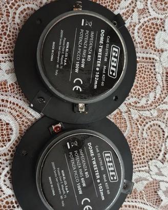 Dome Tweeter KDT60 diametro 100MM 8Ohm 100W GBC