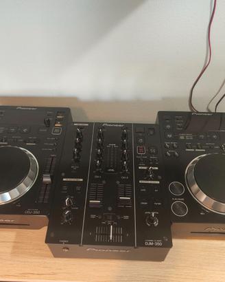 Set completo cdj 350 piooner,mixer,case