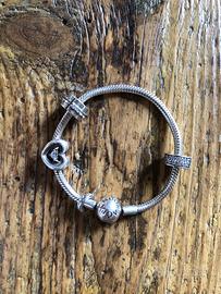 PANDORA braccialetto donna / bimba tutto ARGENTO