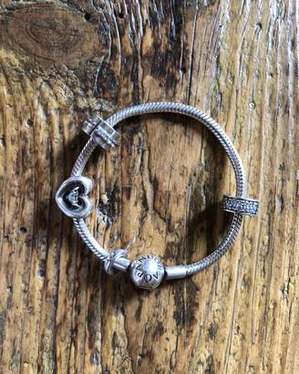 PANDORA braccialetto donna / bimba tutto ARGENTO