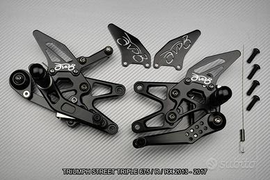 Pedane arretrate STREET TRIPLE 675 R RX 2013 2017