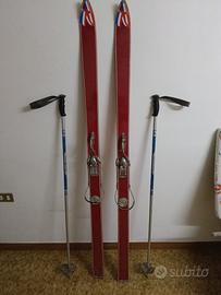 sci ROSSIGNOL e racchette neve anni 70 