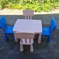 Tavolo + 4 sedie Bimbo Bimba Ikea Mammut.