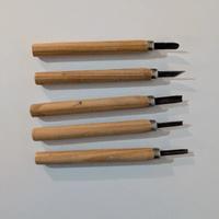 Set 5 pezzi scalpelli sgorbie per legno