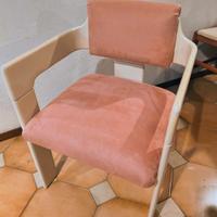 3 sedie + 2 poltroncine di design anni 70