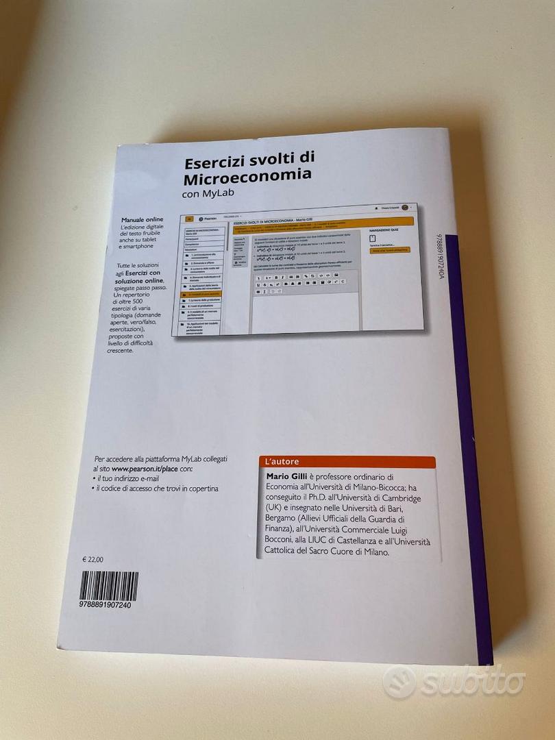 Esercizi di microeconomia testo universitario - Libri e Riviste In vendita  a Monza e della Brianza