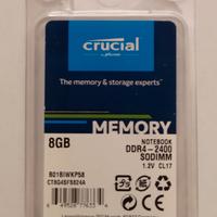Memoria notebook So-Dimm Crucial 8 GB DDR 4 2400