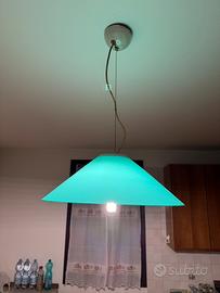 Lampadario vintage verde acqua