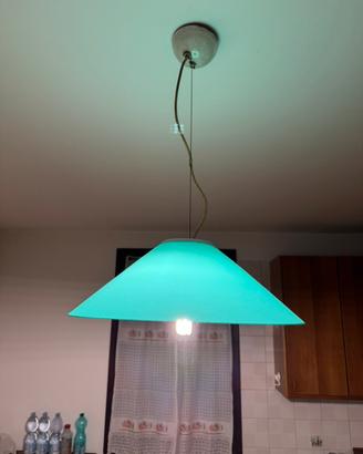 Lampadario vintage verde acqua
