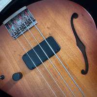 Basso semi hollow elettroacustico di liuteria