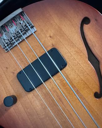 Basso semi hollow elettroacustico di liuteria