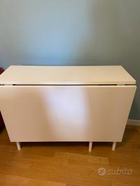 Tavolo bianco a ribalta IKEA come nuovo + 4  SEDIE