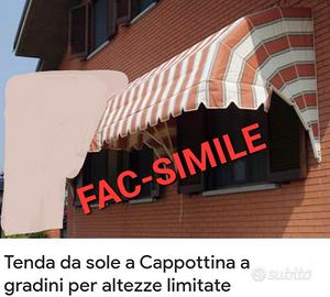 Tenda da sole a capottina con frange a gradini 