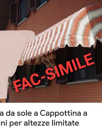 Tenda da sole a capottina con frange a gradini 