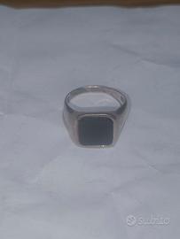 anello argento con onice 
