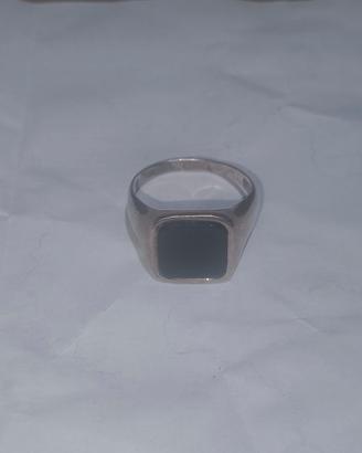anello argento con onice 