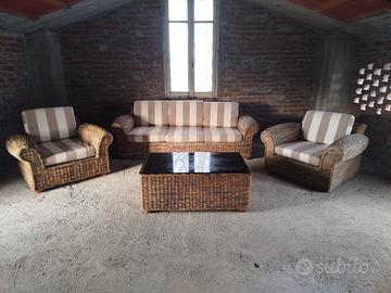 Salotto in rattan