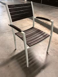 4 sedie Alluminio / Eucalipto