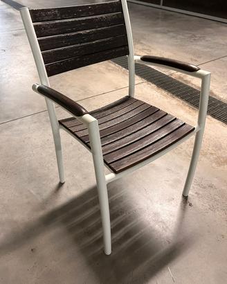 4 sedie Alluminio / Eucalipto