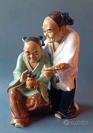 Statuina in ceramica arte cinese Mudman Wan Jiang