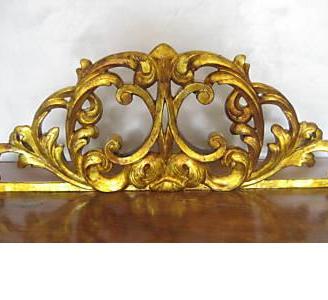 sopraporta ligneo foglia oro 1700 antico