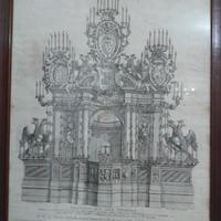 Quadro dell'arco Trionfale Roma calcografia 1688