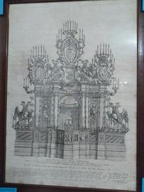 Quadro dell'arco Trionfale Roma calcografia 1688