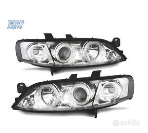 FARI PER OPEL VECTRA B 99-02 ANGEL EYES FONDO CROM