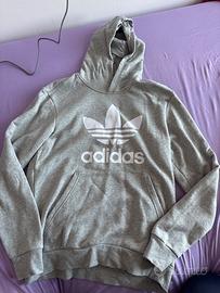 Felpa grigia adidas con cappuccio