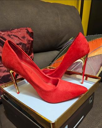scarpe rosse tacco 12 