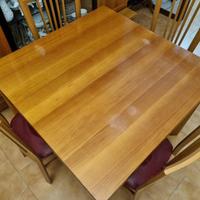 Tavolo e sedie  in vero rovere