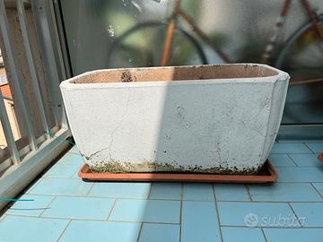 Fioriere cemento bianco