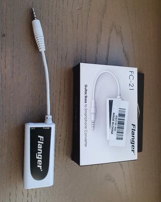 Adattatore convertitore chitarra basso smartphone
