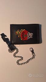 Portafoglio nero teschio "smoke"