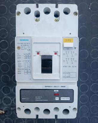 interruttore Siemens 400 Ah  VDE 0660