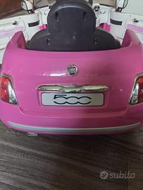 FIAT 500 elettrica bambini 12V rosa funzionante + 