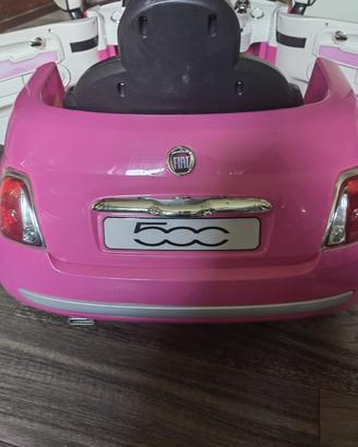 FIAT 500 elettrica bambini 12V rosa funzionante + 