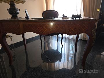 scrivania con poltrona Luigi XVI