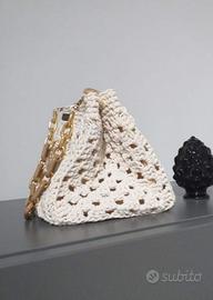 borsa artigianale all'uncinetto 