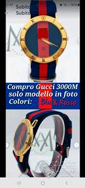 Cer.co Orologio Gucci mod. 3000M. Blu e Rosso. 