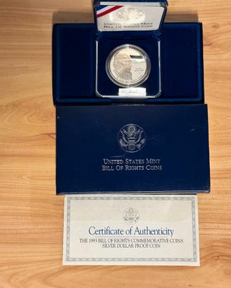 dollaro argento commemorativo 1993