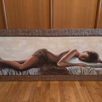 Quadro con donna sdraiata 153x64cm