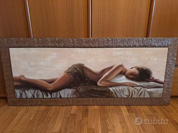 Quadro con donna sdraiata 153x64cm